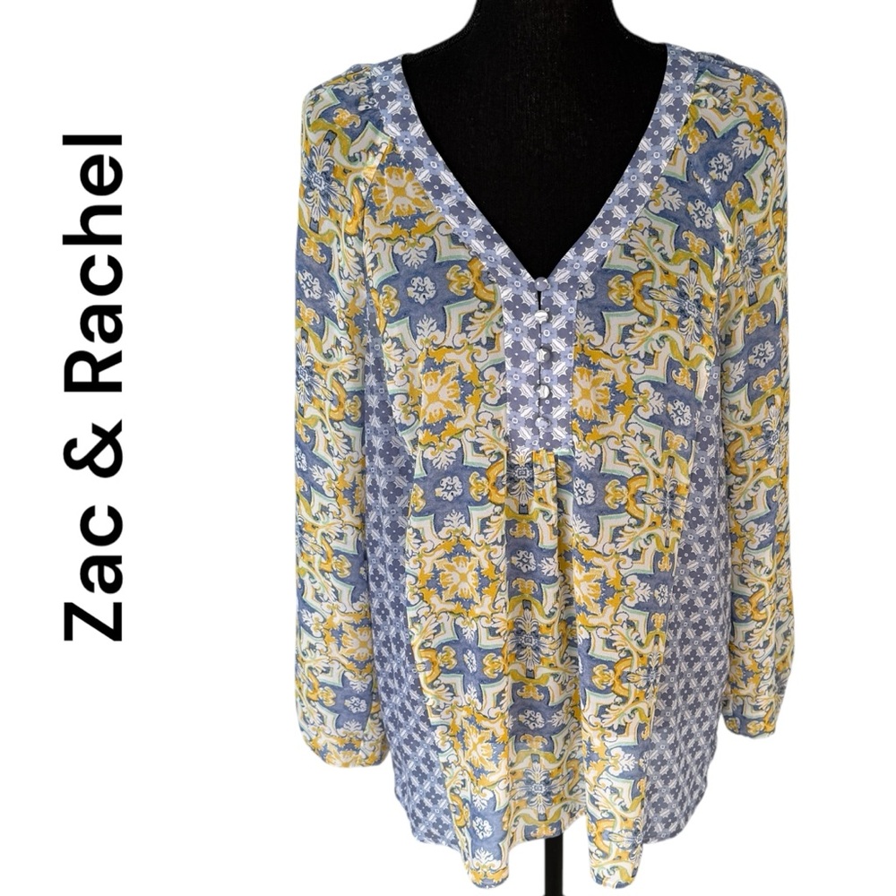 ZAC & RACHEL Spring Blouse, Size Large